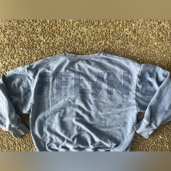 SOLD PLS DO NOT BUY offline by aerie dusty blue sweatshirt size L - Picture 3 of 5